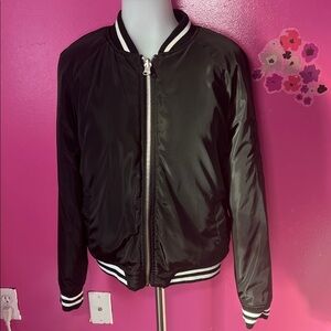 Black Bomber Jacket reversible XS